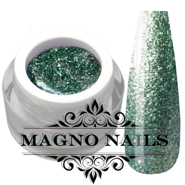 UV Gel - Mint Grün - Chrome Glitter Glam Gel - Long Beach